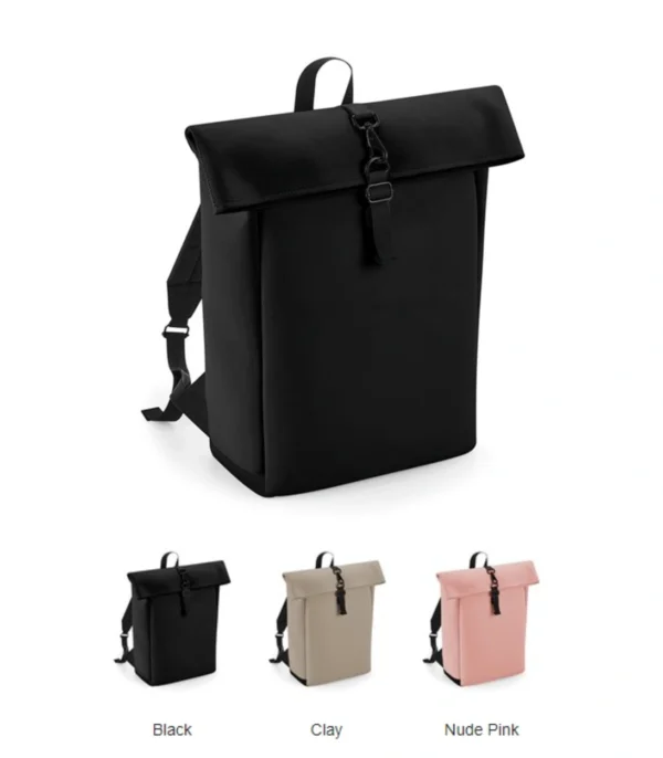 Bagbase BG335 Matte PU Roll Top Backpack